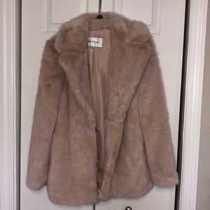Pink faux fur jacket